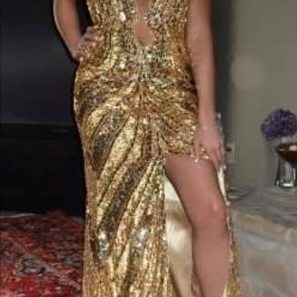 Panoply gold sequin dress